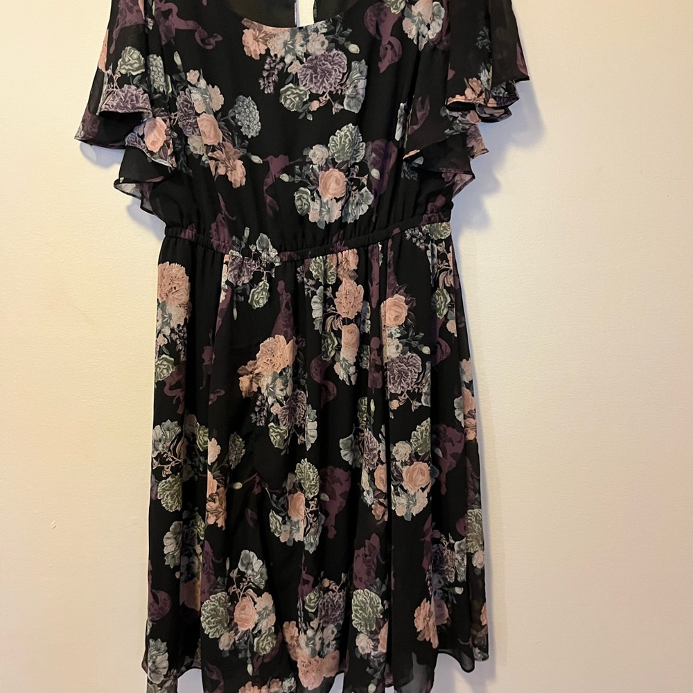 Disney Pink and Gray Ruffled Tiered Sundress